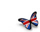 English Flag Butterfly White Wall Decal