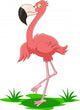 Cute Flamingo Cartoon Wall Decal