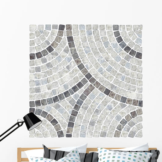 White Marble-stone Mosaic Texture Wall Decal