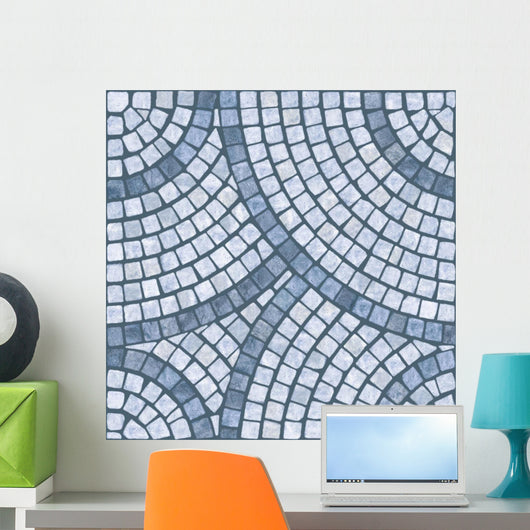 Blue Marble-stone Mosaic Texture Wall Decal