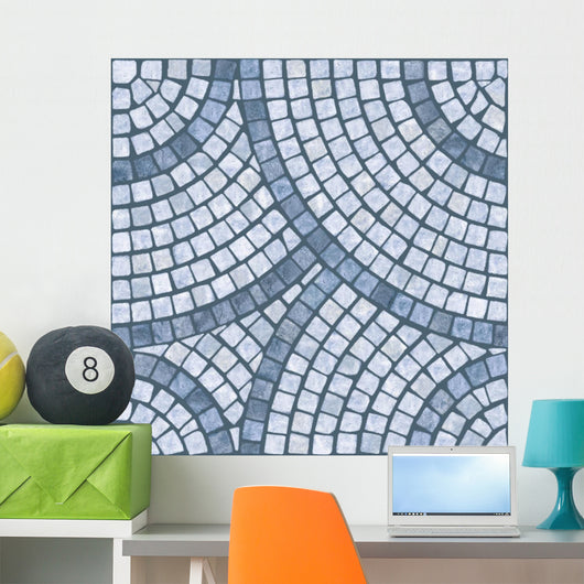 Blue Marble-stone Mosaic Texture Wall Decal