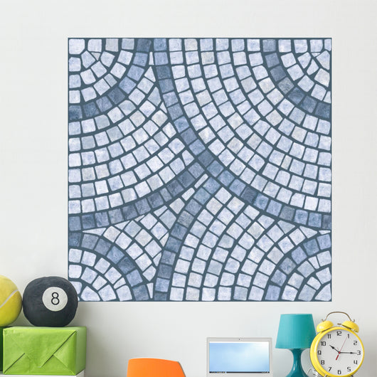 Blue Marble-stone Mosaic Texture Wall Decal