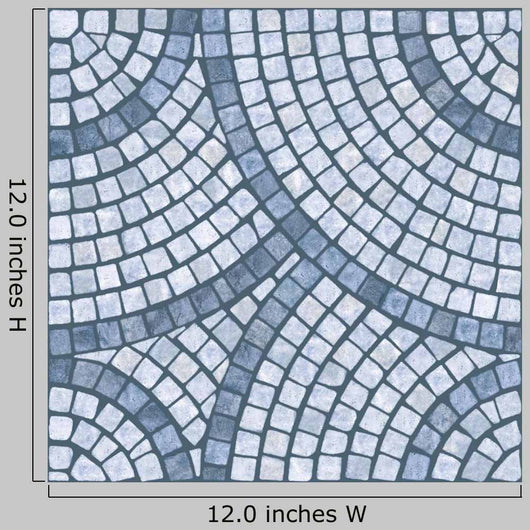Blue Marble-stone Mosaic Texture Wall Decal