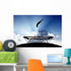 Silhouette Gymnast Trampoline Sunset Wall Decal