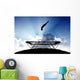 Silhouette Gymnast Trampoline Sunset Wall Decal