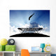 Silhouette Gymnast Trampoline Sunset Wall Decal
