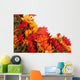 Autumn Flowers Placed Pattern Wall Decal