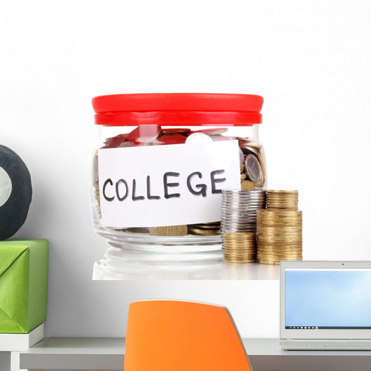 Glass Bank for Tips Wall Decal