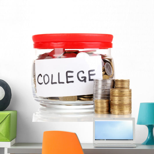 Glass Bank for Tips Wall Decal