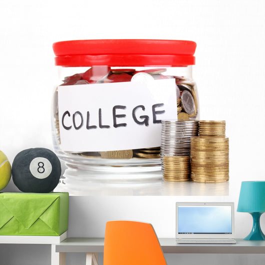 Glass Bank for Tips Wall Decal