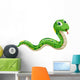 Hissing Cartoon Snake Wall Decal