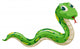 Hissing Cartoon Snake Wall Decal