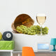 White Wine and Grapes Wall Decal
