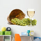 White Wine and Grapes Wall Decal