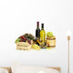Barrel Bottles and Glasses Wall Decal