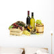 Barrel Bottles and Glasses Wall Decal