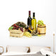 Barrel Bottles and Glasses Wall Decal