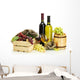 Barrel Bottles and Glasses Wall Decal
