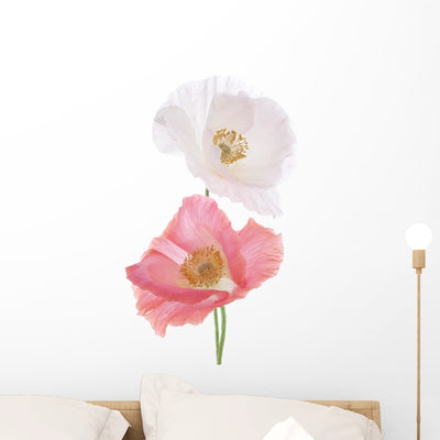 Poppy Wall Decal shown on a wall