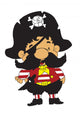 Little Pirate Boy Color Wall Decal