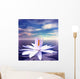White Lotus Flower Reflected Wall Decal