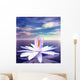 White Lotus Flower Reflected Wall Decal