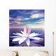 White Lotus Flower Reflected Wall Decal