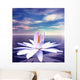 White Lotus Flower Reflected Wall Decal