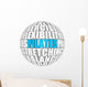 Pilates Word Sphere Wall Decal