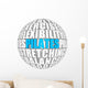 Pilates Word Sphere Wall Decal