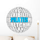 Pilates Word Sphere Wall Decal