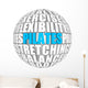 Pilates Word Sphere Wall Decal