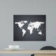 White World Map Wall Decal