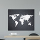 White World Map Wall Decal