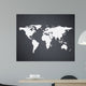 White World Map Wall Decal
