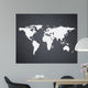 White World Map Wall Decal
