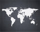 White World Map Wall Decal