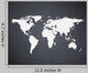 White World Map Wall Decal