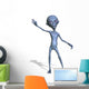 Friendly Alien Waving Wall Decal