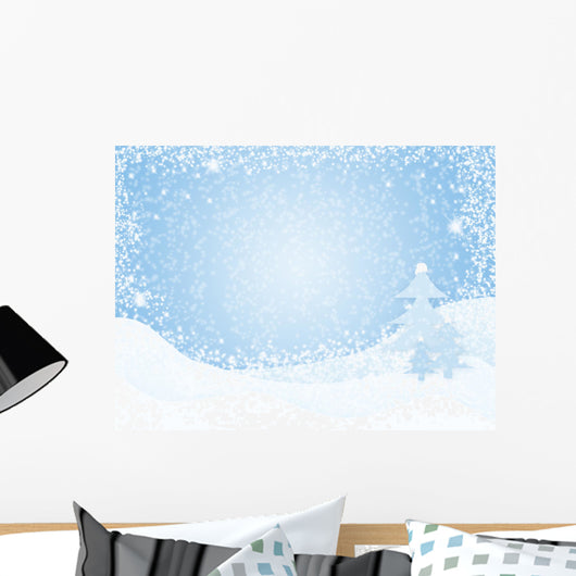Winter Snow Illustration Wall Decal