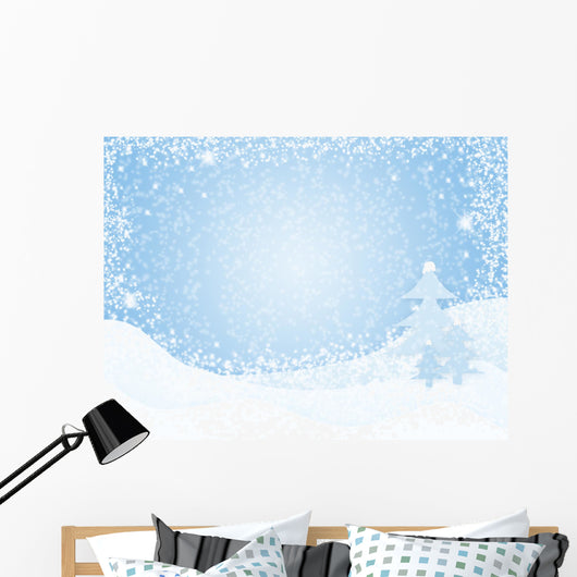 Winter Snow Illustration Wall Decal