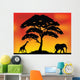 Safari Tree Silhouette Wall Decal
