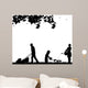 Family Activities Garden Silhouette Wall Decal