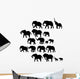 With Elephants Silhouettes Wall Decal