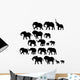 With Elephants Silhouettes Wall Decal