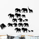With Elephants Silhouettes Wall Decal