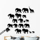 With Elephants Silhouettes Wall Decal