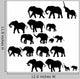 With Elephants Silhouettes Wall Decal