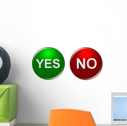 Buttons Yes-no Wall Decal