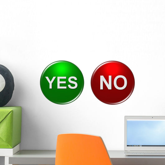 Buttons Yes-no Wall Decal